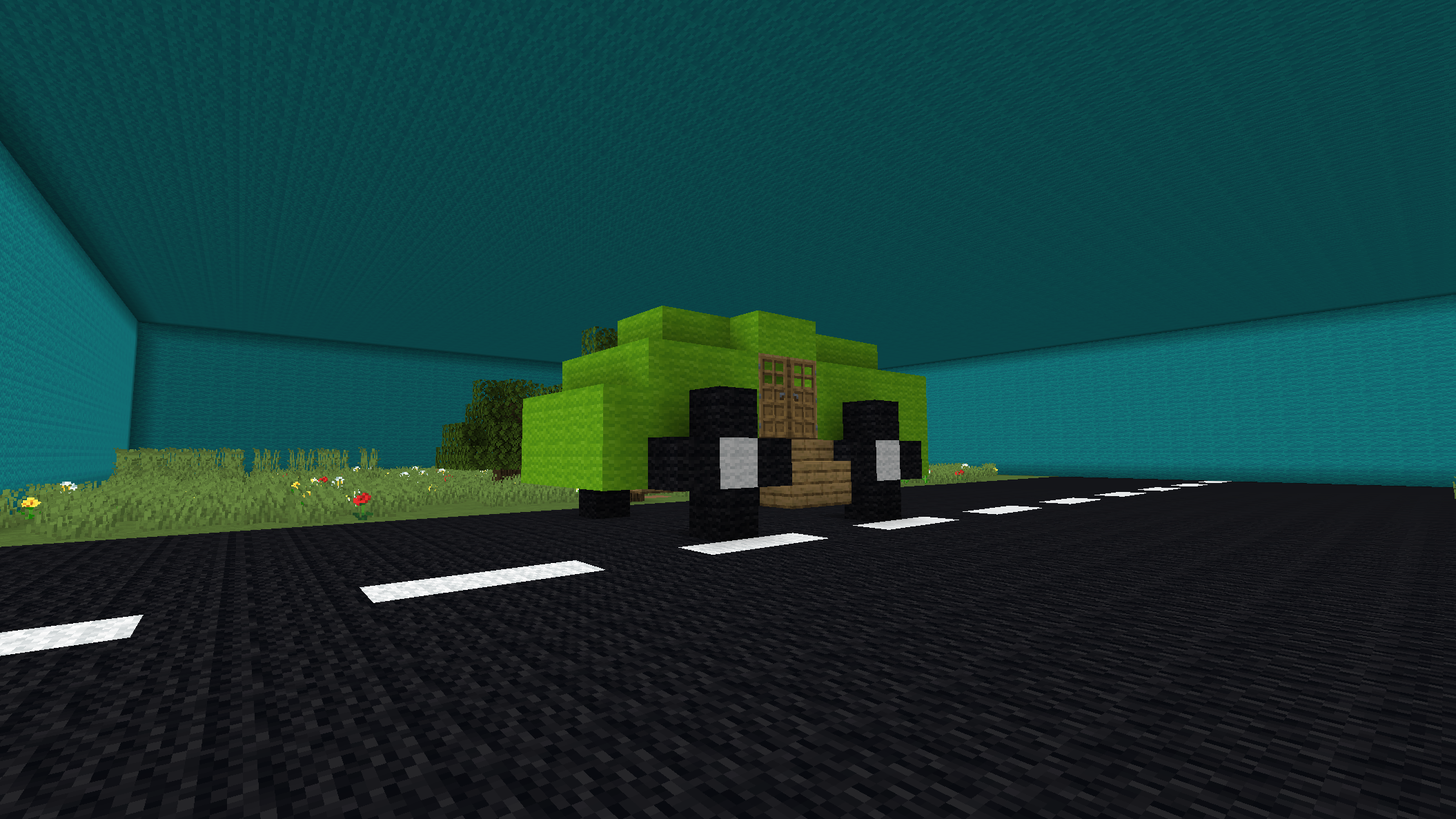 a picture of a car in minecraft